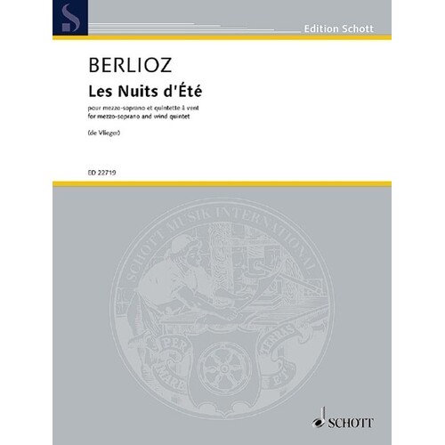 Belioz - Le Nuits D'Ete Mezzo/Wind Quintet (Music Score) Book