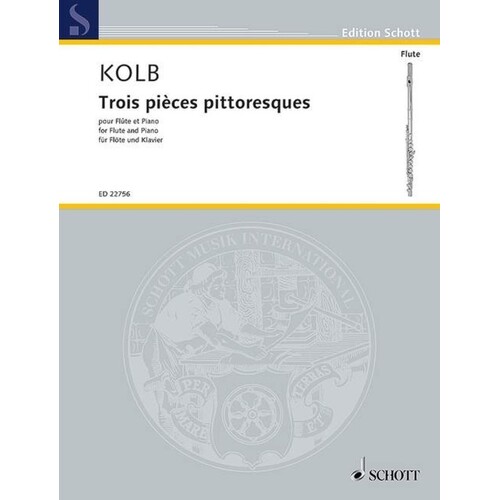 Kolb - Trois Pieces Pittoresques Flute/Piano (Softcover Book)