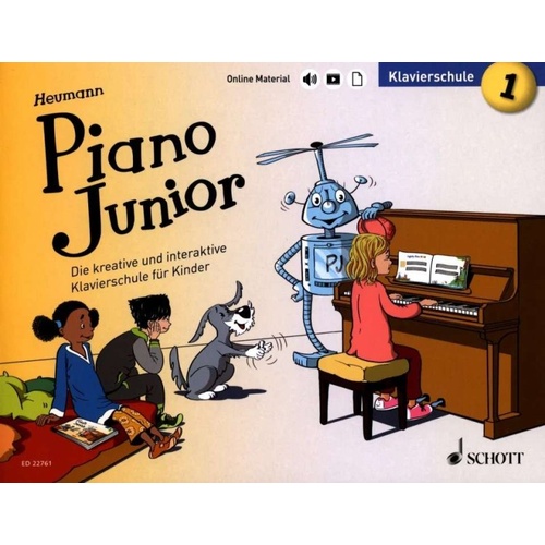 Piano Junior: Klavierschule 1 Vol. 1 by Hans-Guenter Heumann, Schott Music, 88 Pages