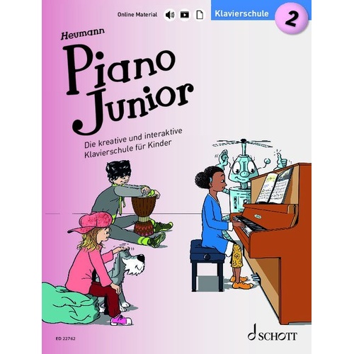 Piano Junior Klavierschule 2 Vol. 2 (German Edition) by Hans-Gunter Heumann - Schott Music, 80 Pages
