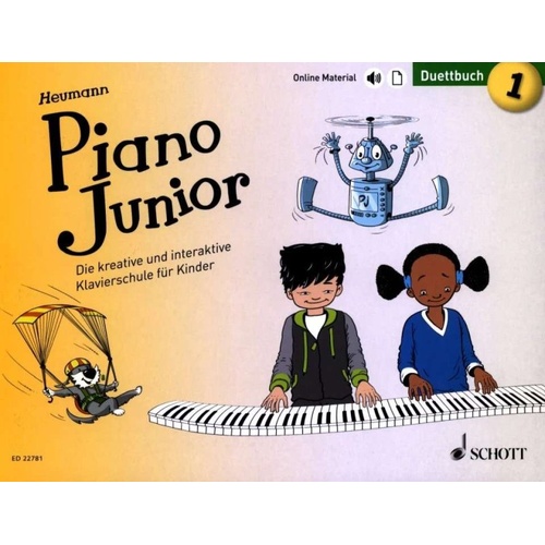 Piano Junior Duettbuch 1 Vol. 1 by Hans-Gnter Heumann, Schott Music, 32 Pages, Piano Duet