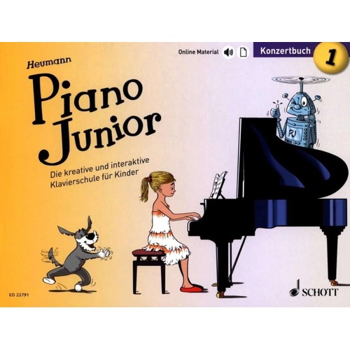 Piano Junior Konzertbuch 1 Vol. 1 by Hans-Guenter Heumann, 32 Pages, Schott Music