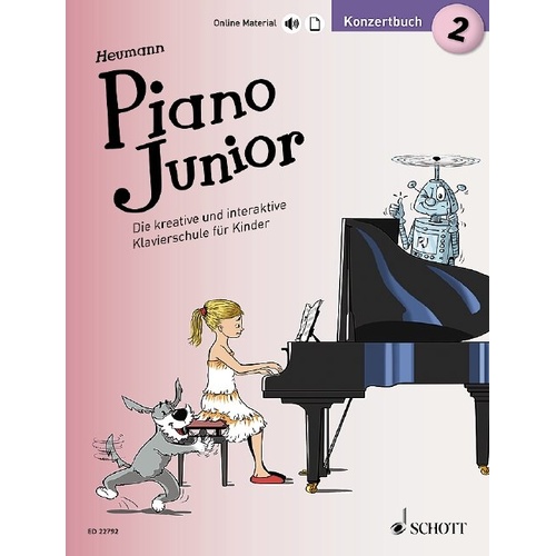 Piano Junior Konzertbuch 2 Vol. 2 (German Edition) by Hans-Guenter Heumann - 32 Pages, Schott Music, Ideal for Beginner Pianists