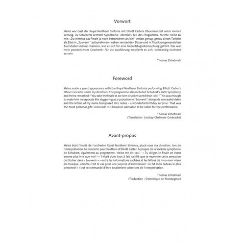 Holliger - 4 Hommages for Violin Solo, Schott Music, 44 Pages, Advanced Contemporary Techniques