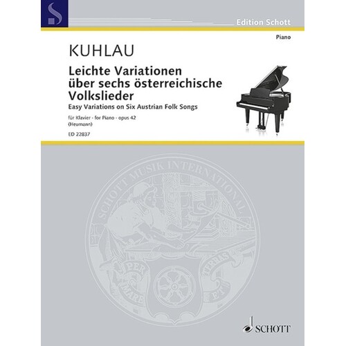 Kuhlau - Easy Variations On Six Austrian Folk Songs (Softcover Book)