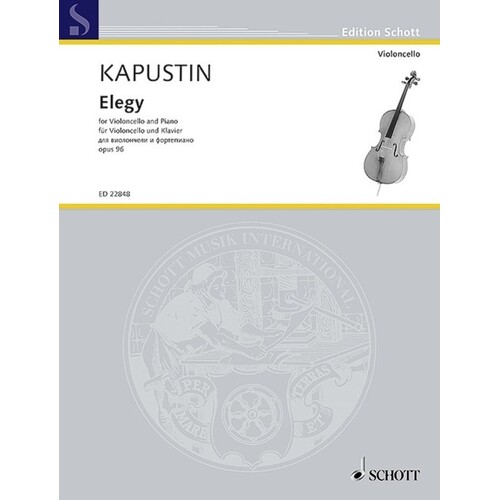 Kapustin - Elegy Op 96 Cello/Piano (Softcover Book)