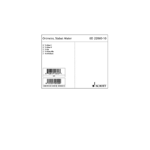 Ortmeier - Stabat Mater Soprano/SATB/So Parts (Set Of Parts) Book