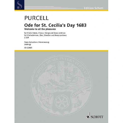 Purcell - Ode for St Cecilia's Day 1683 Vocal Score