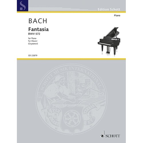 Bach - Fantasia Bwv 572 For Piano (Softcover Book)