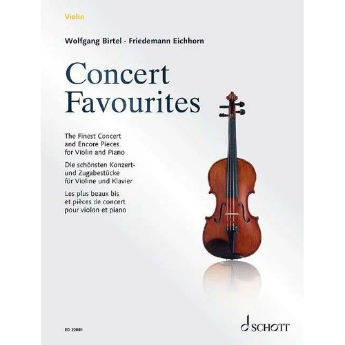 Concert Favourites for Violin and Piano by Schott Music, 124 Pages