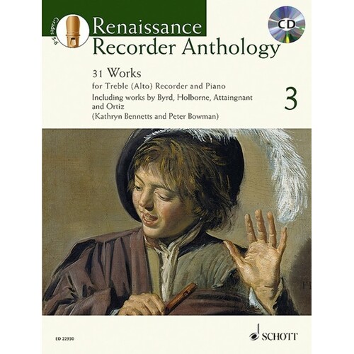 Renaissance Recorder Anthology 3 Treble/Piano (Softcover Book/CD)