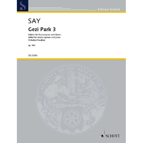 Fazil Say - Gezi Park 3 Op. 54B for Mezzo-Soprano and Piano