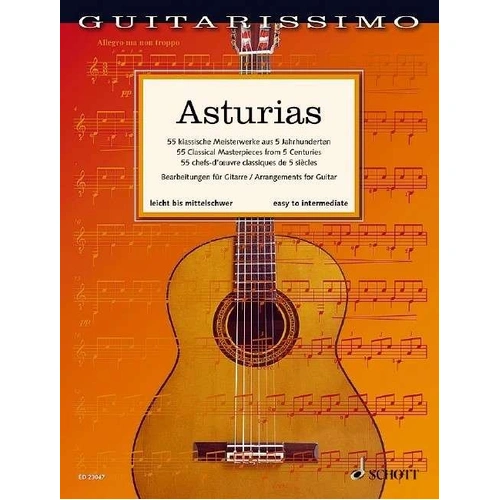 Asturias 55 Classical Masterpieces for Guitar - Schott Music, Standard Notation, 104 Pages