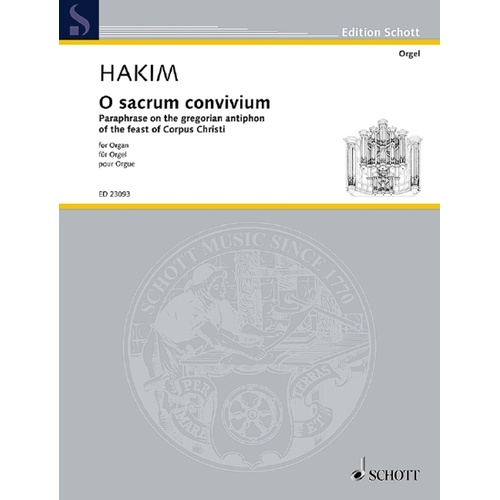 Hakim - O Sacrum  Convivium For Organ