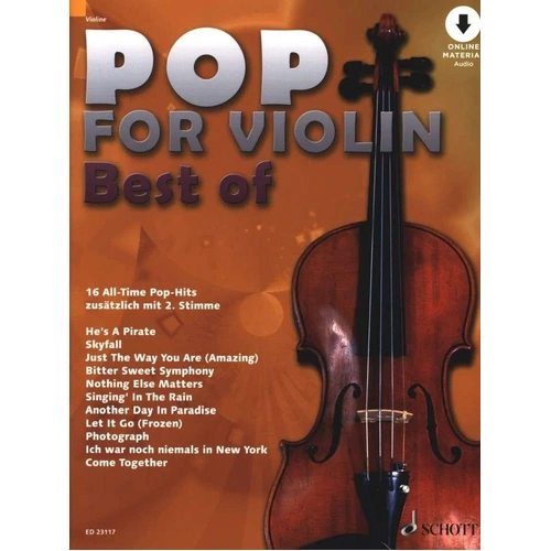 Pop for Violin: Best of 16 All-Time Pop Hits Book