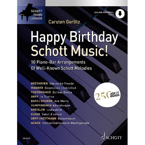 Happy Birthday Schott Music! 10 Piano Bar Arrangements by Carsten Gerlitz
