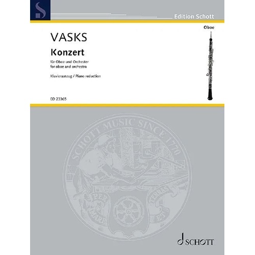 Vasks - Concerto for Oboe and Piano, Schott Music, 68 Pages