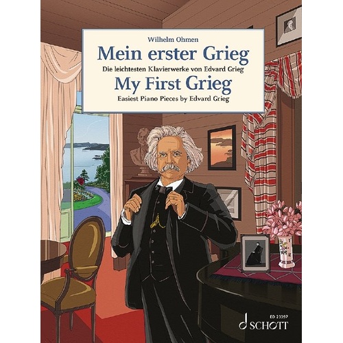 My First Grieg: Easiest Piano Pieces by Edvard Grieg, Schott Music, 56 Pages, Includes Lyric Pieces and Peer Gynt Suites