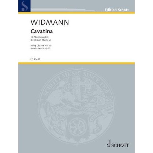 Widmann - Cavatina String Quartet No 10 (Beethoven-Study V) for Cello and Viola, Published by Schott Music, 60 Pages