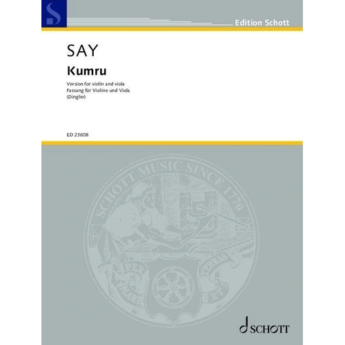 Say - Kumru Op. 12/2 for Violin/Viola Arranged by Dingler