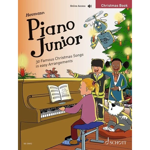 Piano Junior Christmas Book by Hans-Gunter Heumann - Easy Piano, 30 Famous Songs, 44 Pages, Schott Music
