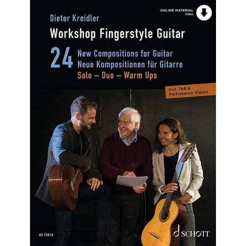 Kreidler Workshop Fingerstyle Guitar Tab Book - 80 Pages Standard Notation & TAB
