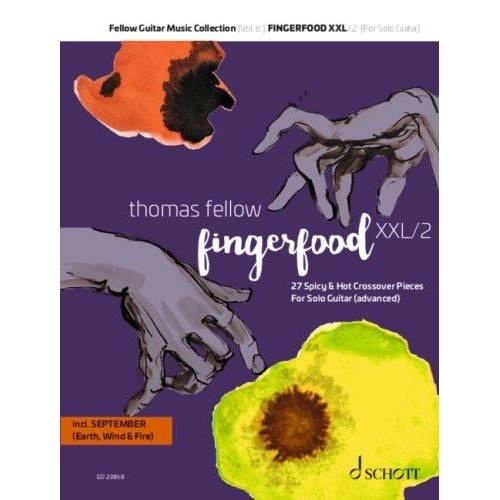 Fellow Fingerfood XXL Vol 2 for Solo Guitar by Thomas Fellow, 156 Pages, Schott Music