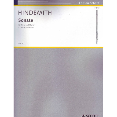 Hindemith Sonata 1936 for Flute and Piano, Edited by Liutgard Schader, 40 Pages, Schott Music