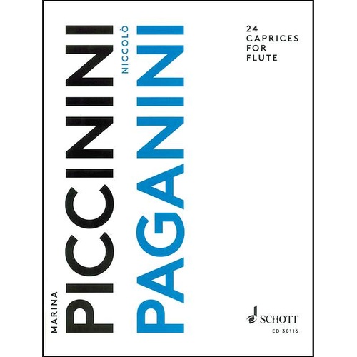 24 Caprices for Flute by Paganini Niccolo Piccinini Marina