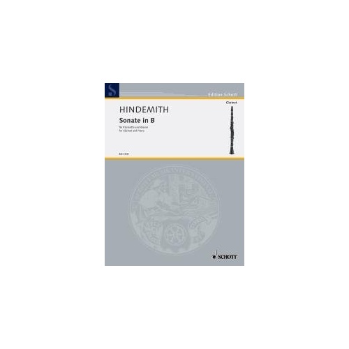 Hindemith Sonata for Clarinet and Piano, Bb Major, Schott Music, 44 Pages, ABRSM Grade 7