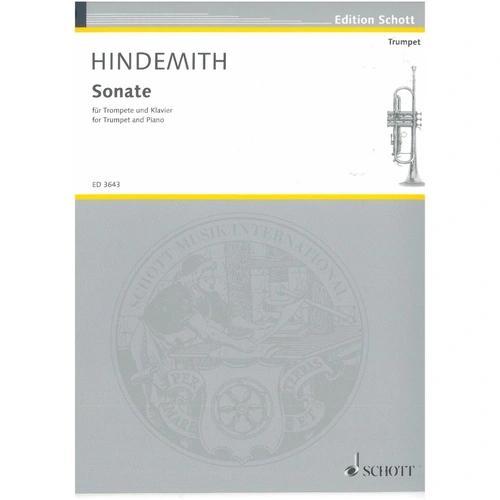 Hindemith Sonata for Trumpet and Piano, Schott Music, 36 Pages, ABRSM and Trinity Syllabus Grade 8