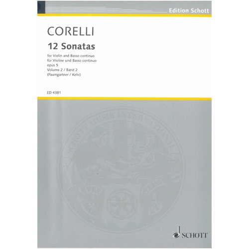 Corelli 12 Sonatas Op. 5 Book 2 for Violin and Piano, Edited by Guenter Kehr, 124 Pages