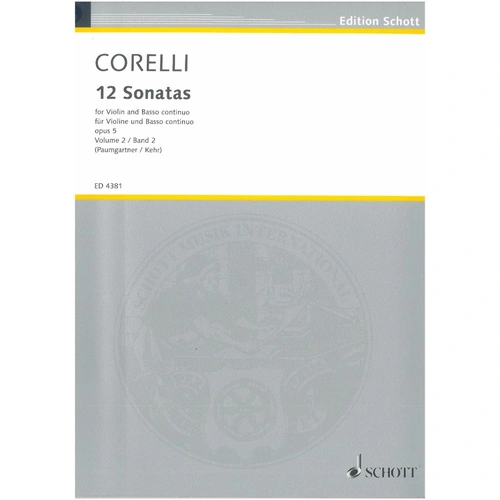 Corelli 12 Sonatas Op. 5 Book 2 for Violin/Piano, Edited by Guenter Kehr, Publisher: Schott Music, 124 Pages