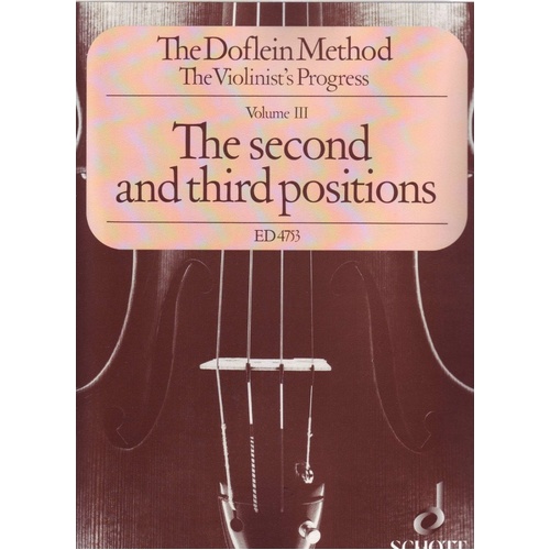 Doflein Method Vol 3: Second and Third Positions for Violin - Schott Music, 56 Pages