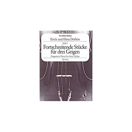 Doflein Method Trio Book 1 for 3 Violins by Elma & Erich Doflein, Schott Music, 36 Pages