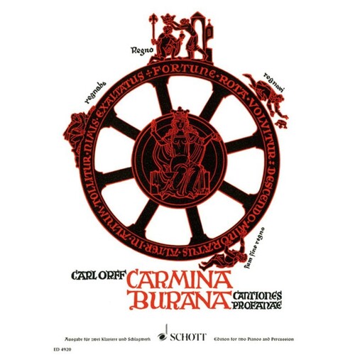 Carmina Burana Score Soloists/SATB/2 Piano/Percussion (Music Score) Book
