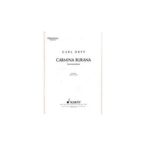 Orff - Carmina Burana Mens Chorus TB Choral Score, 26 Pages, Schott Music