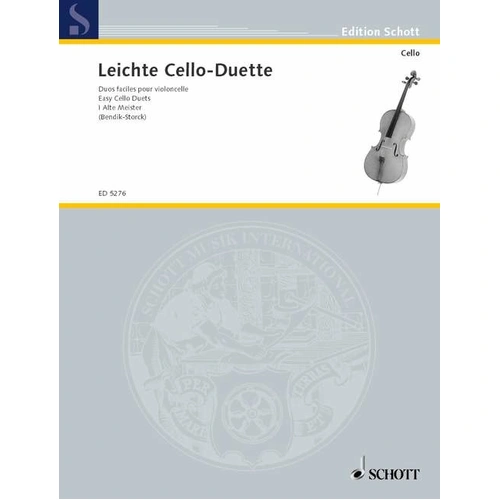 Easy Cello Duets Vol 1 Old Masters by Schott Music - 24 Pages Cello Duet