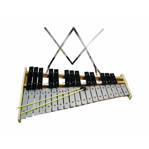 Mitello Glockenspiel Xylophone 32 Note Mallets Sheet Music Holder