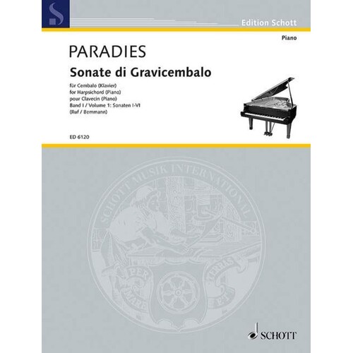 Paradisi - Sonatas For Harpsichord Vol 1 (Softcover Book)