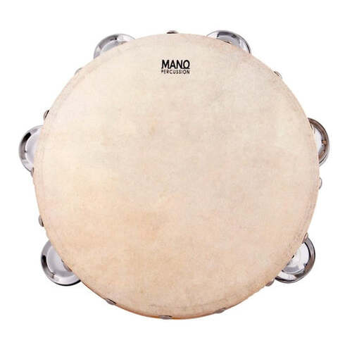 Mano Percussion ED623 8inch Tambourine with 12 pairs of Jingles on Double Row