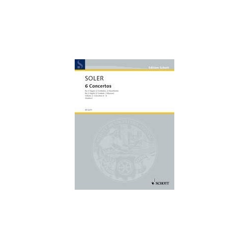 Soler - 6 Concertos Vol 2 for 2 Organs, Concertos 4-6, Schott Music, 68 Pages
