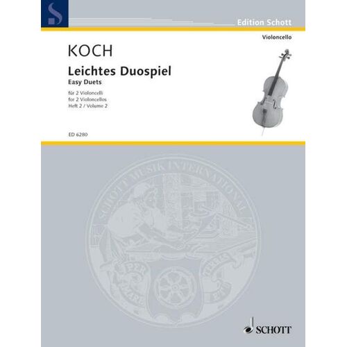 Easy Duets Vol 2 For 2 Cellos Ed Koch Softcover Book (Cello)