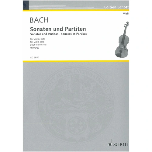 Bach: Sonatas and Partitas BWV 1001-1006 for Violin, Edited by Henryk Szeryng, Schott Music, 88 Pages