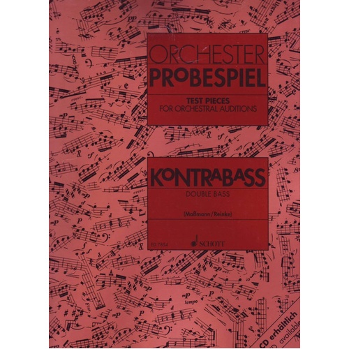 Test Pieces for Orchestral Auditions - Double Bass by Schott Music, 62 Pages