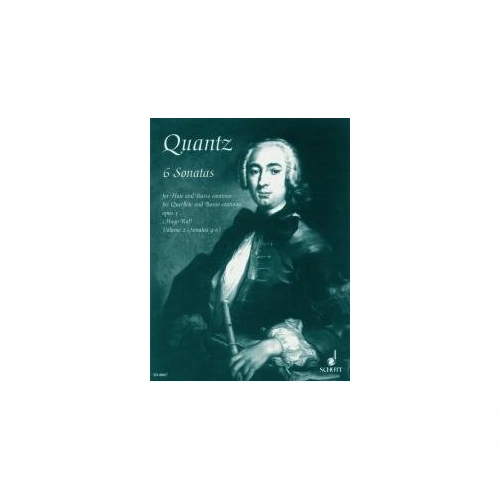 Quantz - 6 Sonatas Op. 1 Vol. 2 for Flute and Piano, Edited by Hugo Ruf, Schott Music, 64 Pages