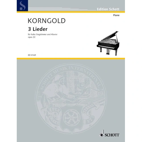 Three Songs for High Voice and Piano, Op. 22