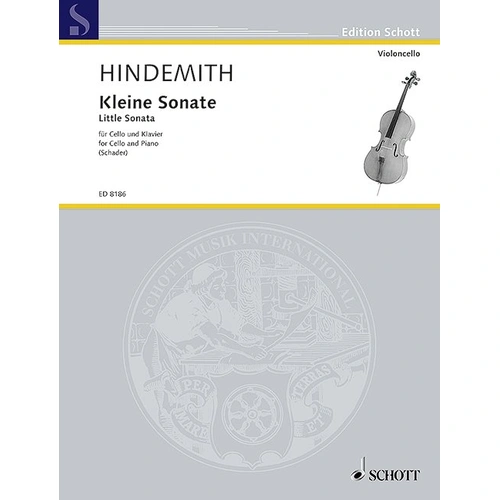 Hindemith Little Sonata for Cello and Piano, 16 Pages, Schott Music