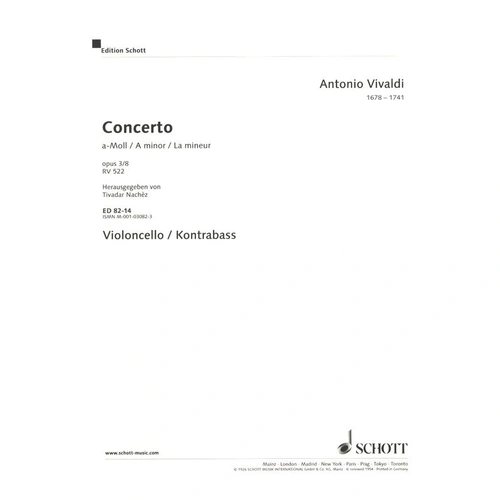 Vivaldi - Concerto in A Minor Op. 3/8 RV 522 Cello/Double Bass Part
