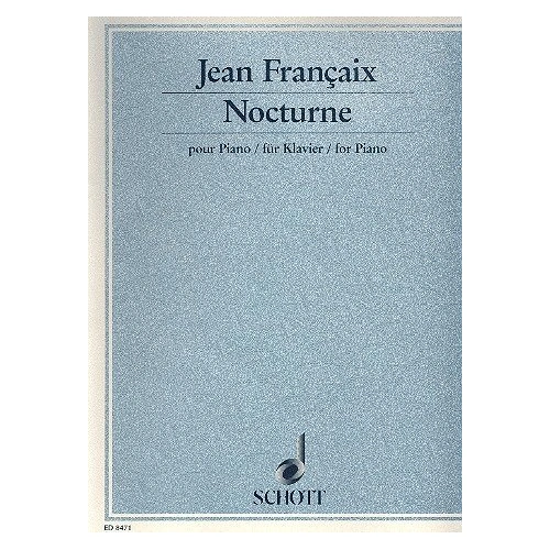 Francaix Nocturne for Piano - Schott Music, 8 Pages